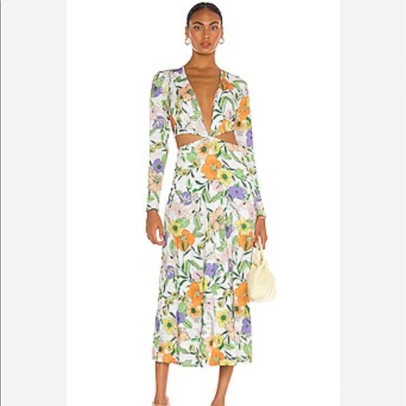 AFRM Assi cutout dress in vintage floral - Picture 2 of 5